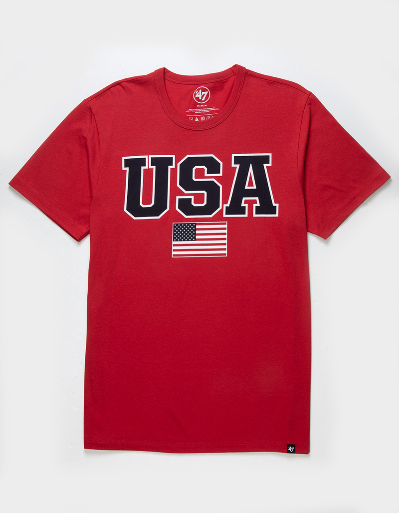 47 BRAND USA Block Mens Tee RED Tillys