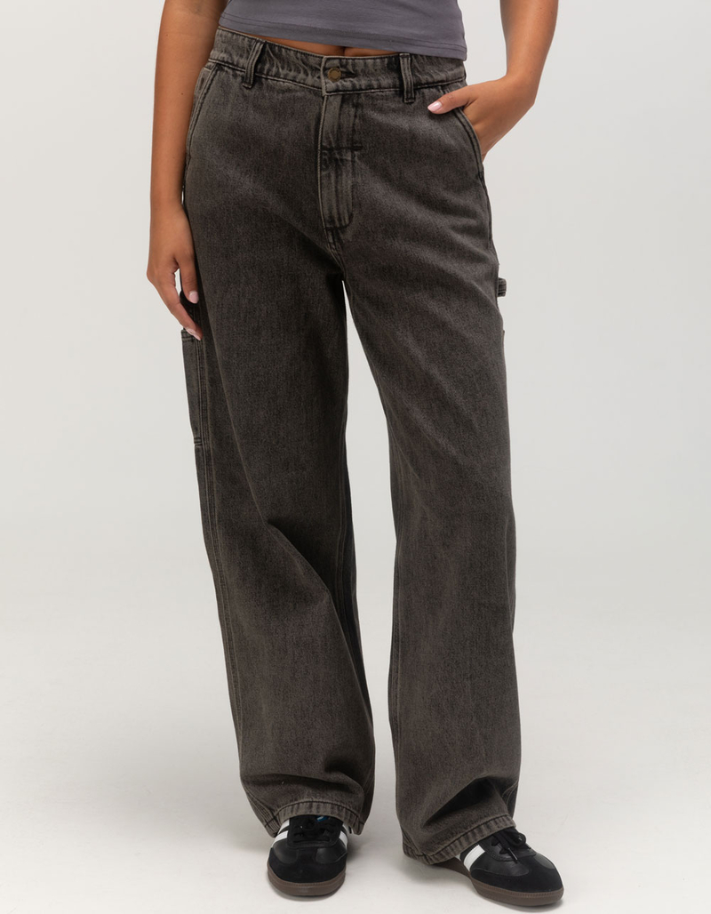 THRILLS Slouch Carpenter Womens Jeans WASHED BLACK Tillys