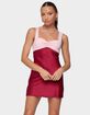 EDIKTED Contrast Satin Effect Mini Dress image number 1