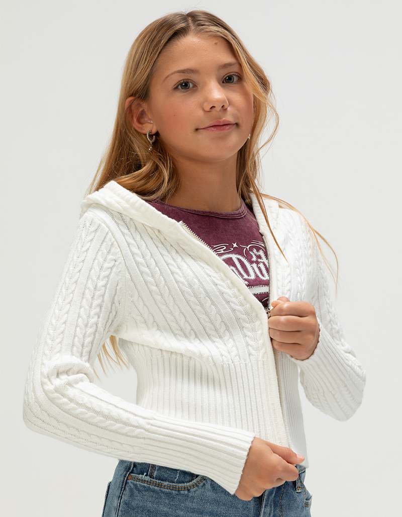 FULL TILT Cable Girls Zip-Up Hoodie image number 0