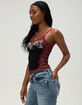 MISS ME Studded Ombre Cross Womens Tank Top image number 3