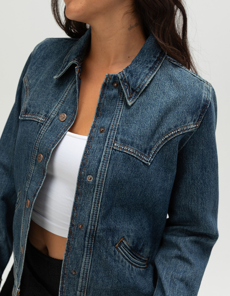 LEVI'S Bling Womens Original Trucker Jacket - Show On The Road image number 2