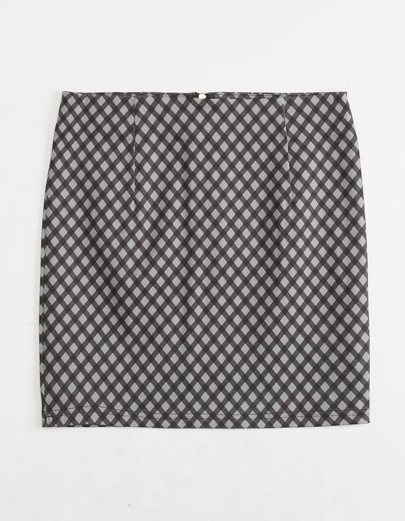 WHITE FAWN Gingham Girls Structured Skirt image number 0