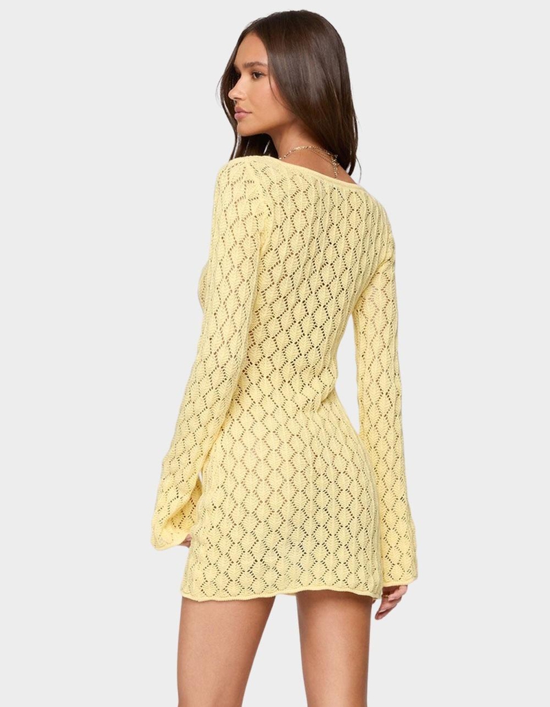 EDIKTED Brie Cut Out Crochet Mini Dress image number 2
