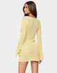 EDIKTED Brie Cut Out Crochet Mini Dress image number 3