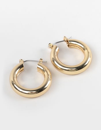 FULL TILT 14K Gold Dipped Catch Hoop Earrings Primary Image
