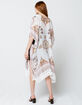 WOVEN HEART Floral Boho Womens Kimono image number 3