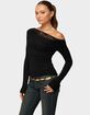 EDIKTED Layered Lacey Off Shoulder Top image number 2