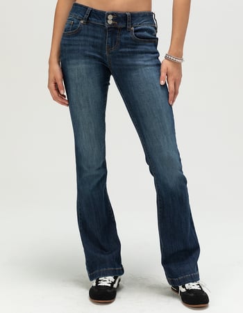 RSQ Womens Low Rise Double Button Bootcut Jeans Alternative Image