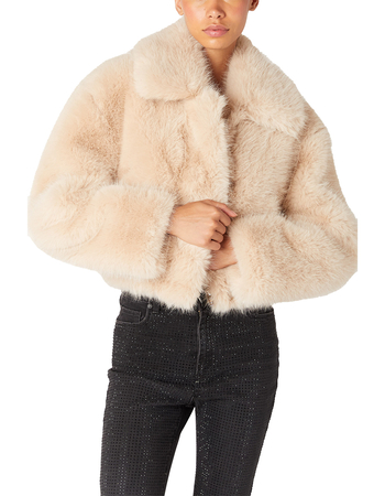 BLANK NYC Gram Moment Faux Fur Womens Bomber Alternative Image