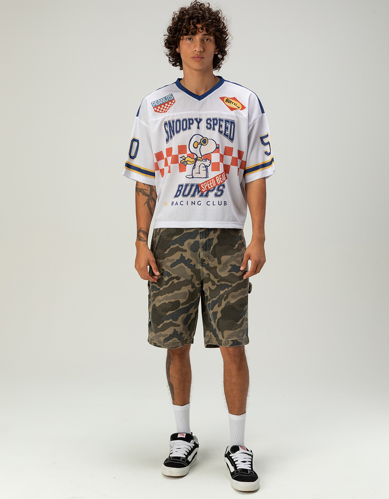 RSQ x Peanuts Mens Baggy Crop Mesh Racing Jersey image number 7