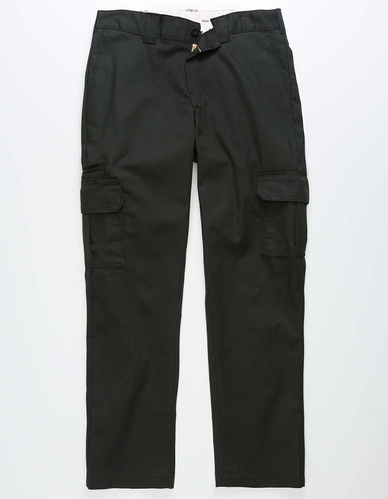 DICKIES FLEX Slim Fit Straight Leg Black Mens Cargo Pants image number 3