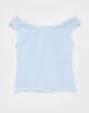 FULL TILT Girls Stripe Off The Shoulder Top image number 2