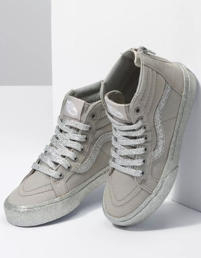 VANS Glitter Outsole Sk8-Hi Zip Juniors Shoes image number 3