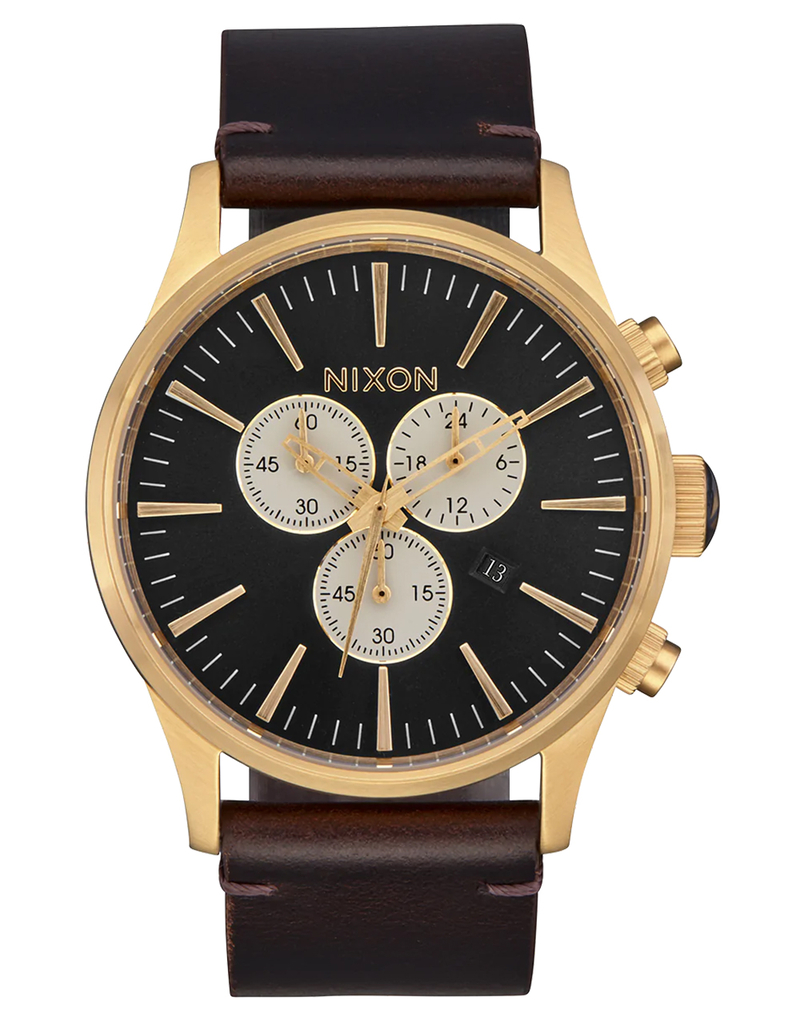 NIXON Sentry Chrono Leather Watch image number 0