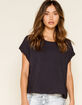 FREE PEOPLE We The Free You Rock Womens Black Tee image number 1