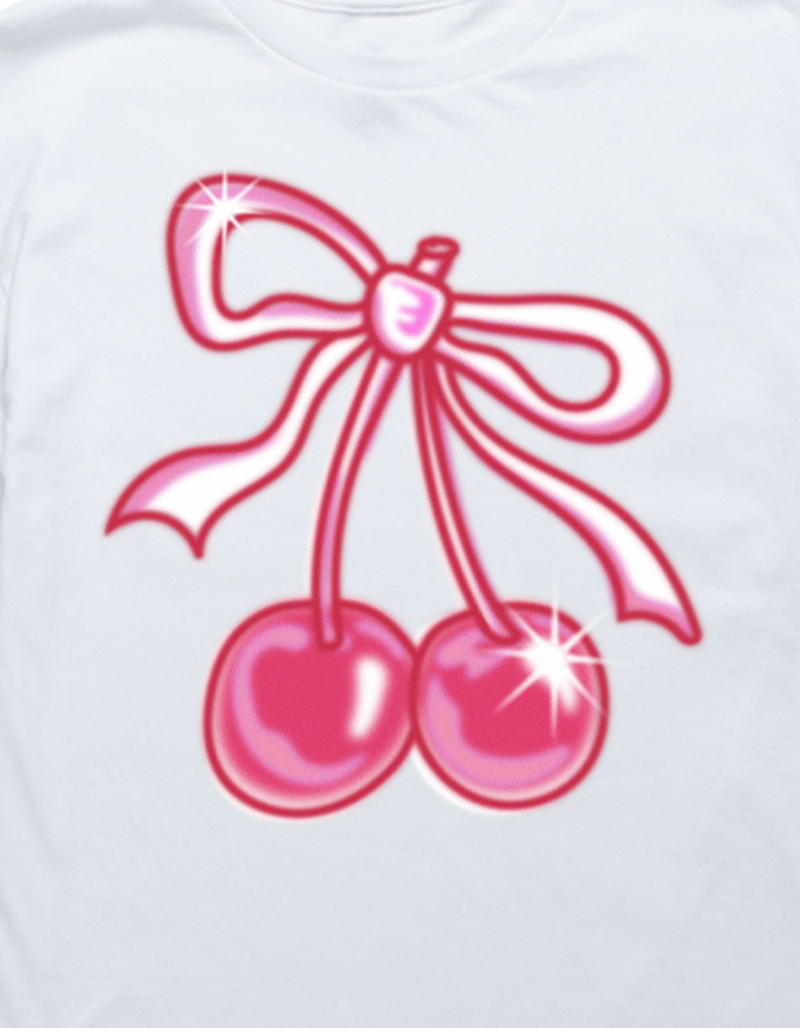 CHERRIES Bow Airbrush Unisex Kids Tee image number 1