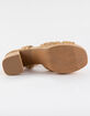 SODA Braided Raffia Platform Womens Heeled Sandals image number 3