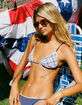 FULL TILT Plaid Textured Reversible Triangle Bikini Top image number 1