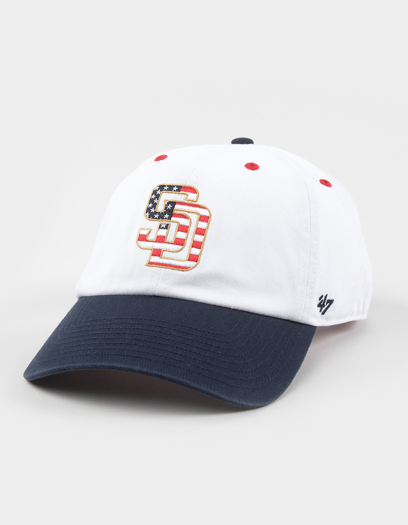 47 BRAND San Diego Padres Patriotic Fill '47 Clean Up Strapback Hat image number 0