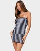 EDIKTED Parisa Strapless Striped Knit Mini Dress image number 2