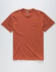 RSQ Oversized Solid Mens Mahogany Pocket Tee image number 1