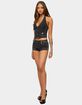 EDIKTED Sashe Stretchy Denim Shorts image number 4
