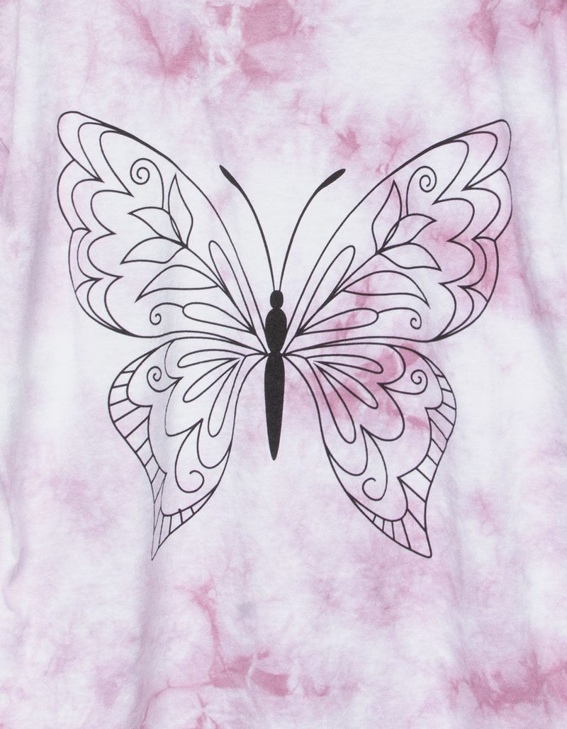 FULL TILT Butterfly Girls Tie Dye Oversized Tee image number 2