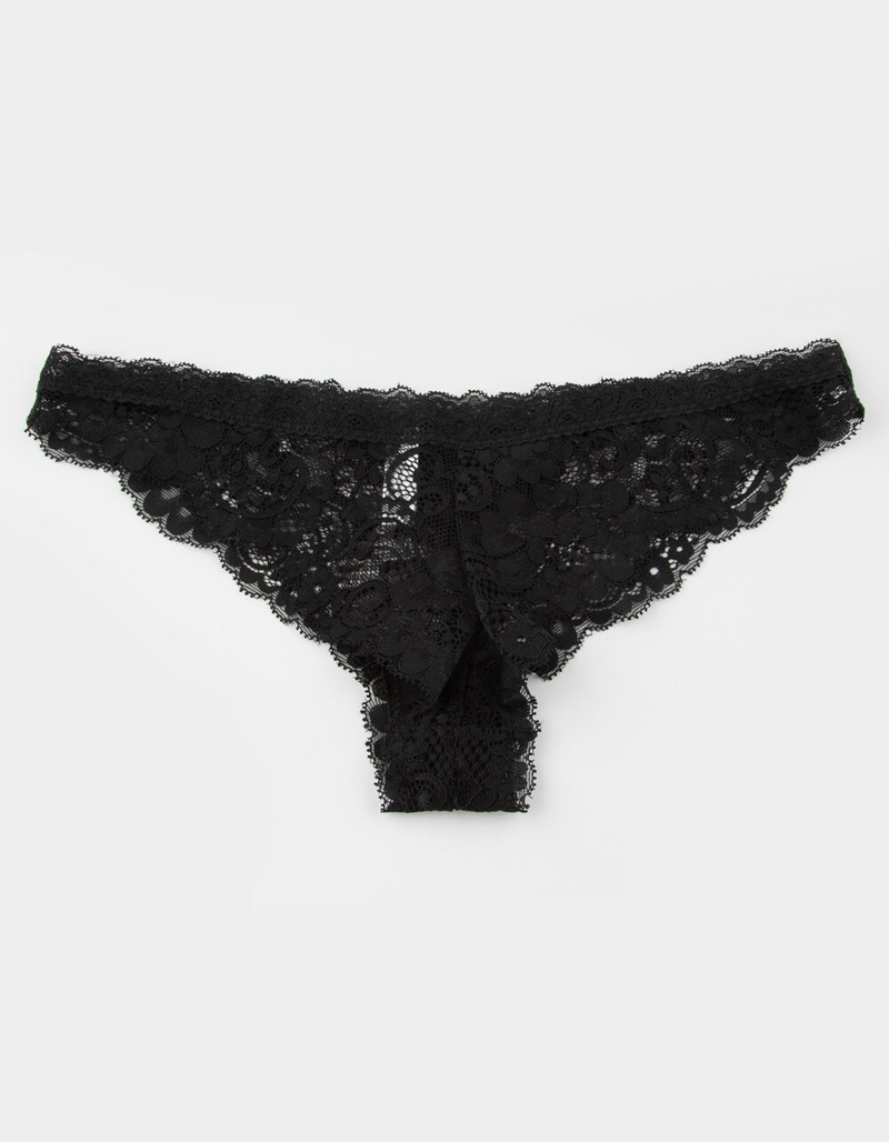 FULL TILT Lace Up Black Panties image number 1