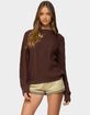 EDIKTED Jessy Cable Knit Oversized Sweater image number 1