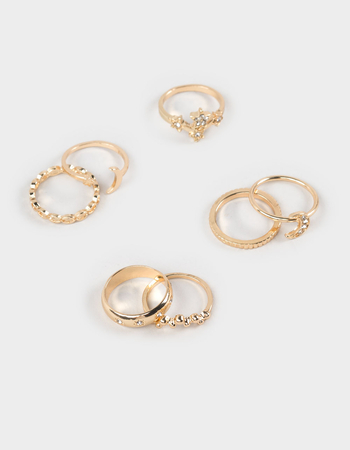 FULL TILT 7 Pack Moon Star Rings Primary Image