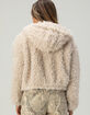 RSQ Womens Long Fur Hooded Jacket image number 4