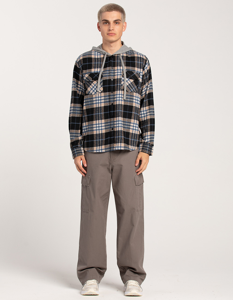 RSQ Mens Plaid Hooded Flannel image number 4