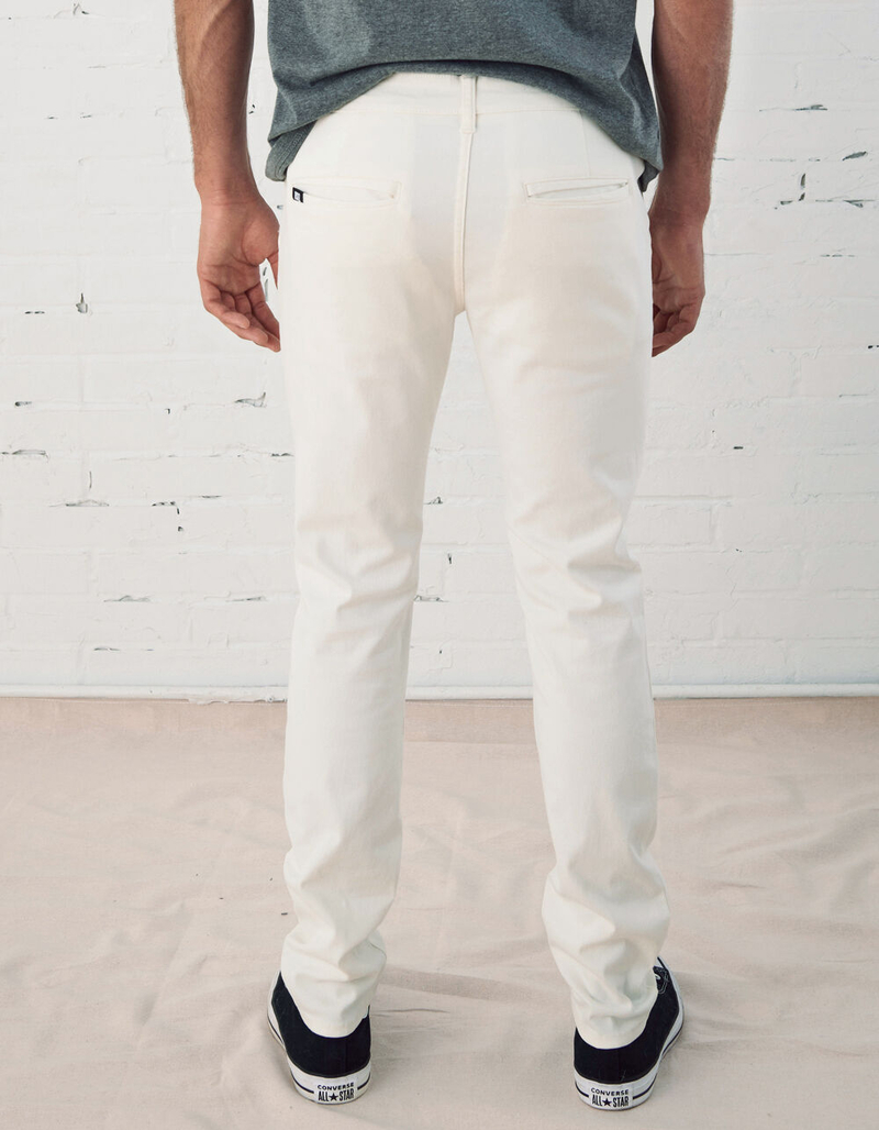 RSQ Mens Skinny Stretch Off White Chinos image number 3