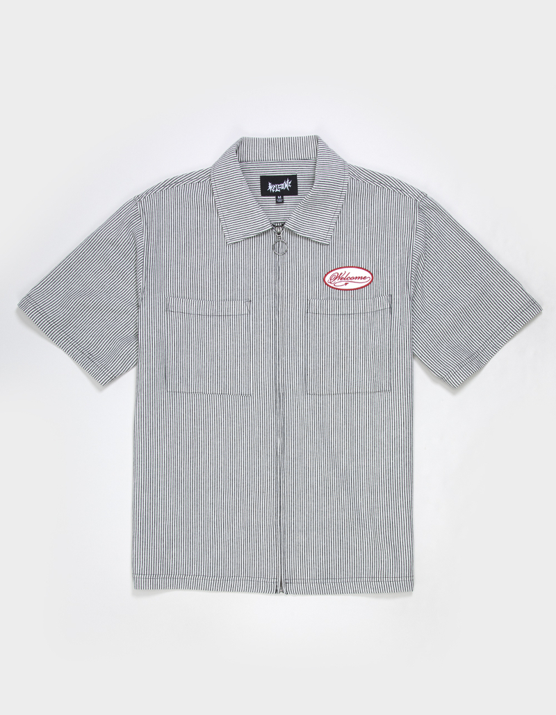 WELCOME SKATEBOARDS Garage Mens Zip-Up Shirt image number 0