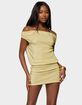 EDIKTED Eris Metallic Off Shoulder Mini Dress image number 1