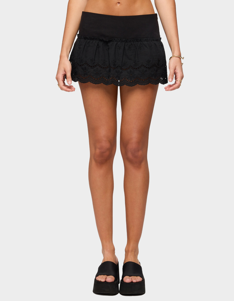 EDIKTED Iriana Peplum Eyelet Mini Skort image number 0