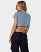EDIKTED Stripey Cropped Tee image number 5