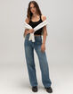RSQ Womens High Rise Baggy Jeans image number 5