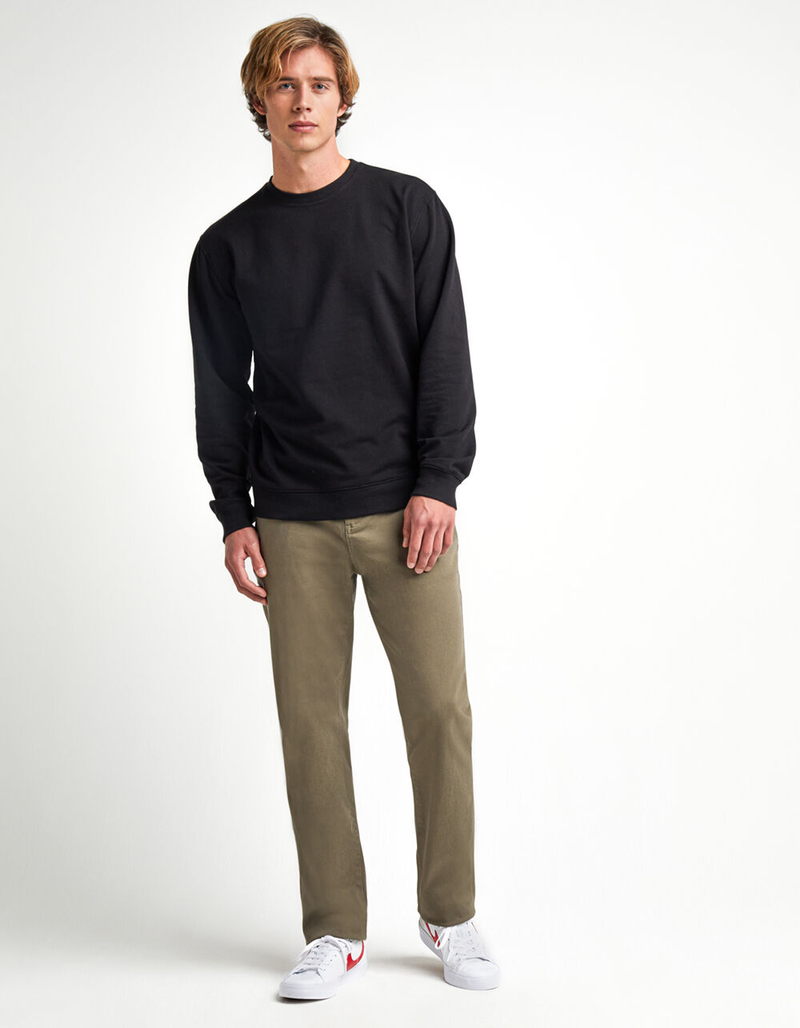 RSQ Mens Solid Crewneck Black Sweatshirt image number 5