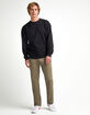 RSQ Mens Solid Crewneck Black Sweatshirt image number 6