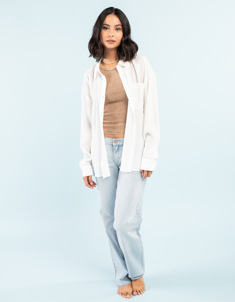 WEST OF MELROSE Womens Button Up Shirt image number 3