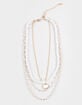 FULL TILT Layered Pearl/Heart Necklace image number 2