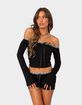 EDIKTED Seline Ribbon Trim Top image number 1