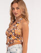 RSQ Womens Collared Cinch Front Halter Top image number 2