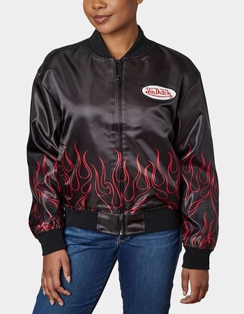 VON DUTCH Flight Satin Twill Womens Jacket Primary Image