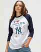 TINY TURNIP New York Yankees Womens Raglan Tee TINY TURNIP New York Yankees Womens Raglan Tee