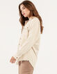 RSQ Womens Raw Edge Corduroy Shacket  image number 2