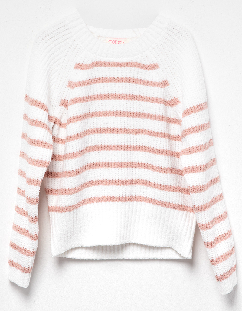 POOF Stripe Chenille Girls Pullover Sweater image number 0