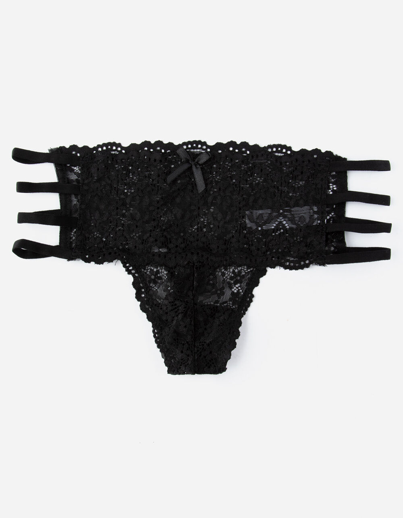 FULL TILT Strap Around Black Thong image number 0